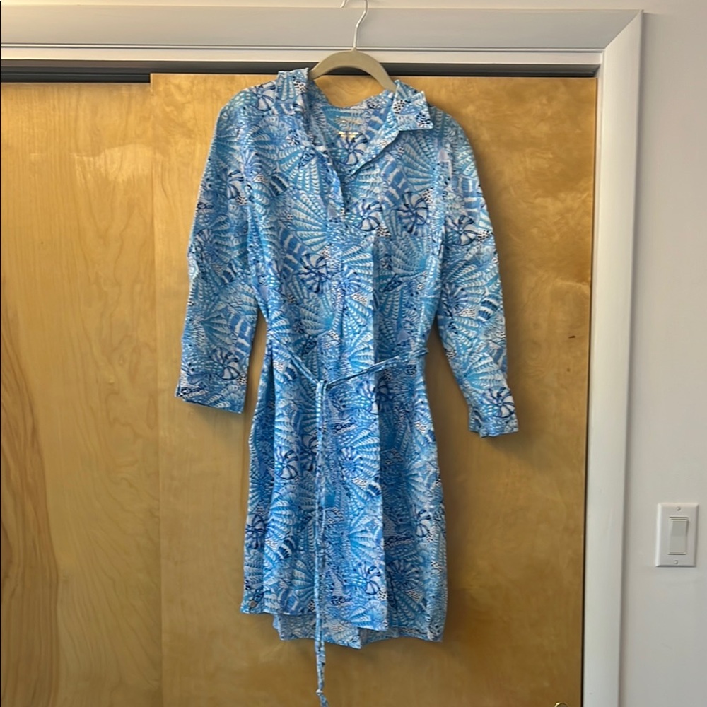 Lilly Pulitzer Blue and White Patterned Dress